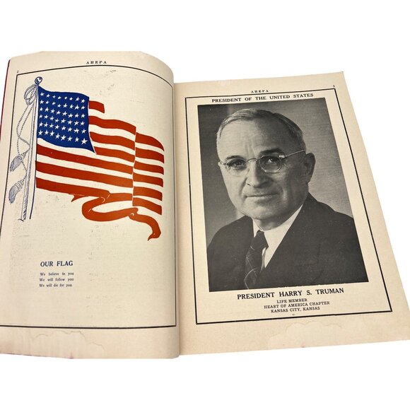 1951 Order of AHEPA 20th Annual Convention Booklet Grand Island NE Felt Cover - Picture 4 of 11